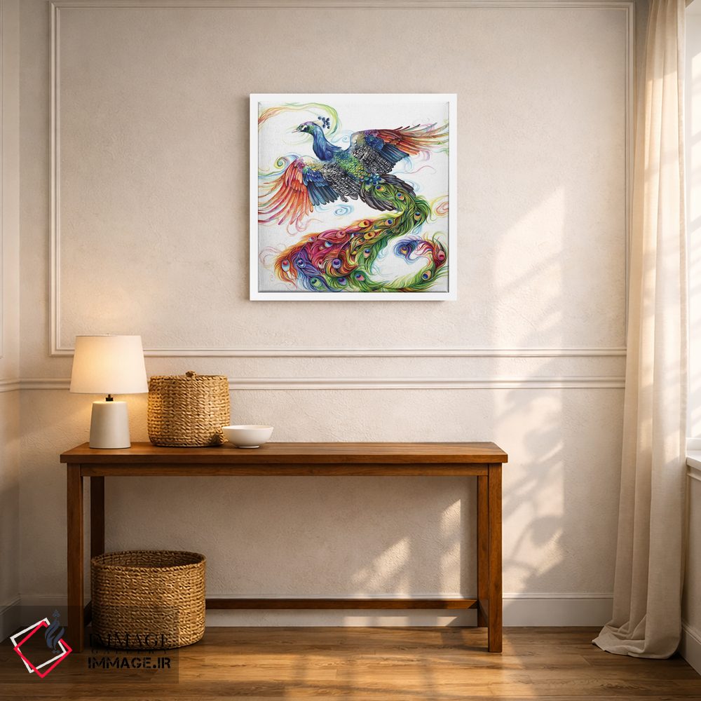 تابلو دکوراتیو طاووس اثر کتی لیپسکامب - D5W