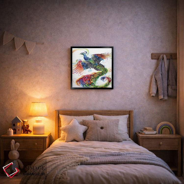 تابلو دکوراتیو طاووس اثر کتی لیپسکامب - D6B