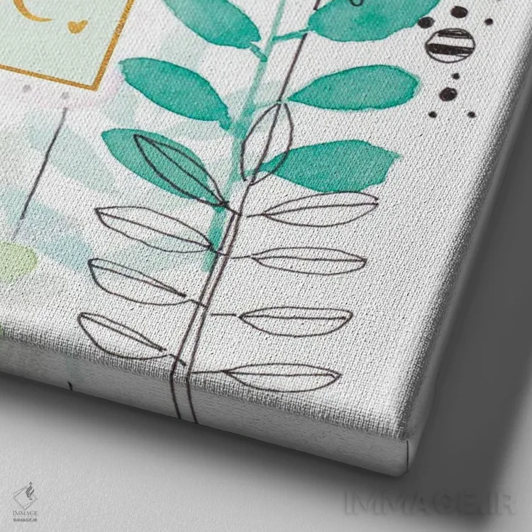 تابلو دکوراتیو گیاهان شکرگزار و پر برکت اثر کرینلاکس - نمای نزدیک بافت بوم