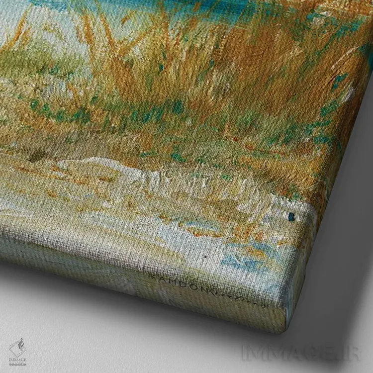 تابلو انتزاعی نسیم دریا اثر کندون کریشنز - نمای نزدیک بافت بوم