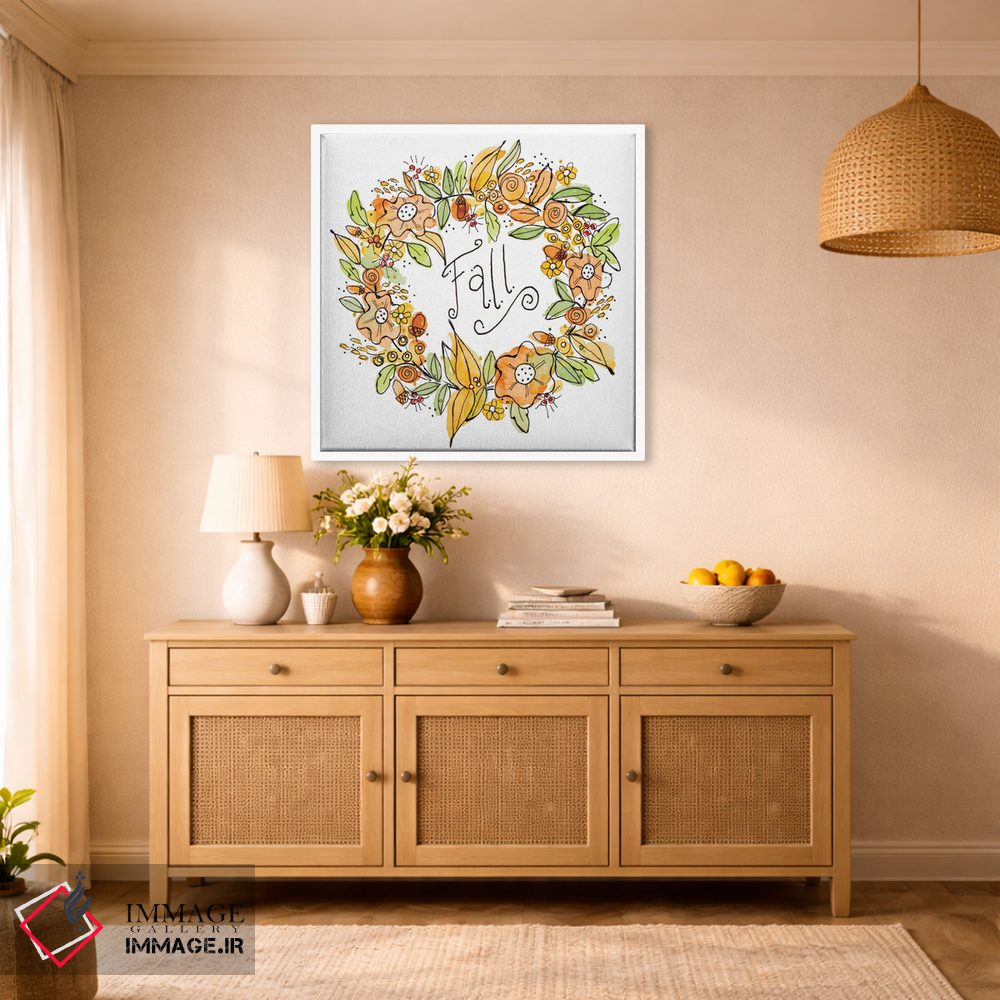 تابلو دکوراتیو تاج گل پاییزی اثر کرینلاکس - D1W