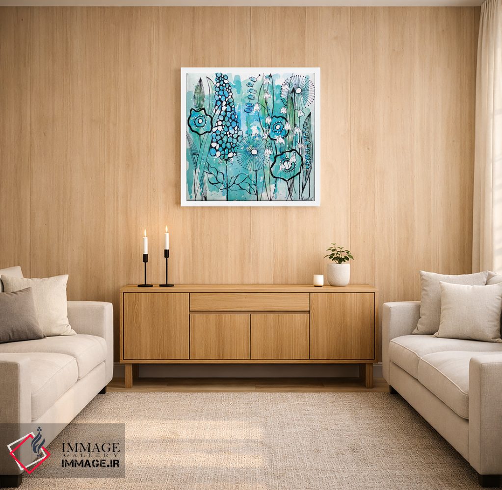 تابلو مینیمال روز خنک گل ها اثر کرینلاکس - D2W