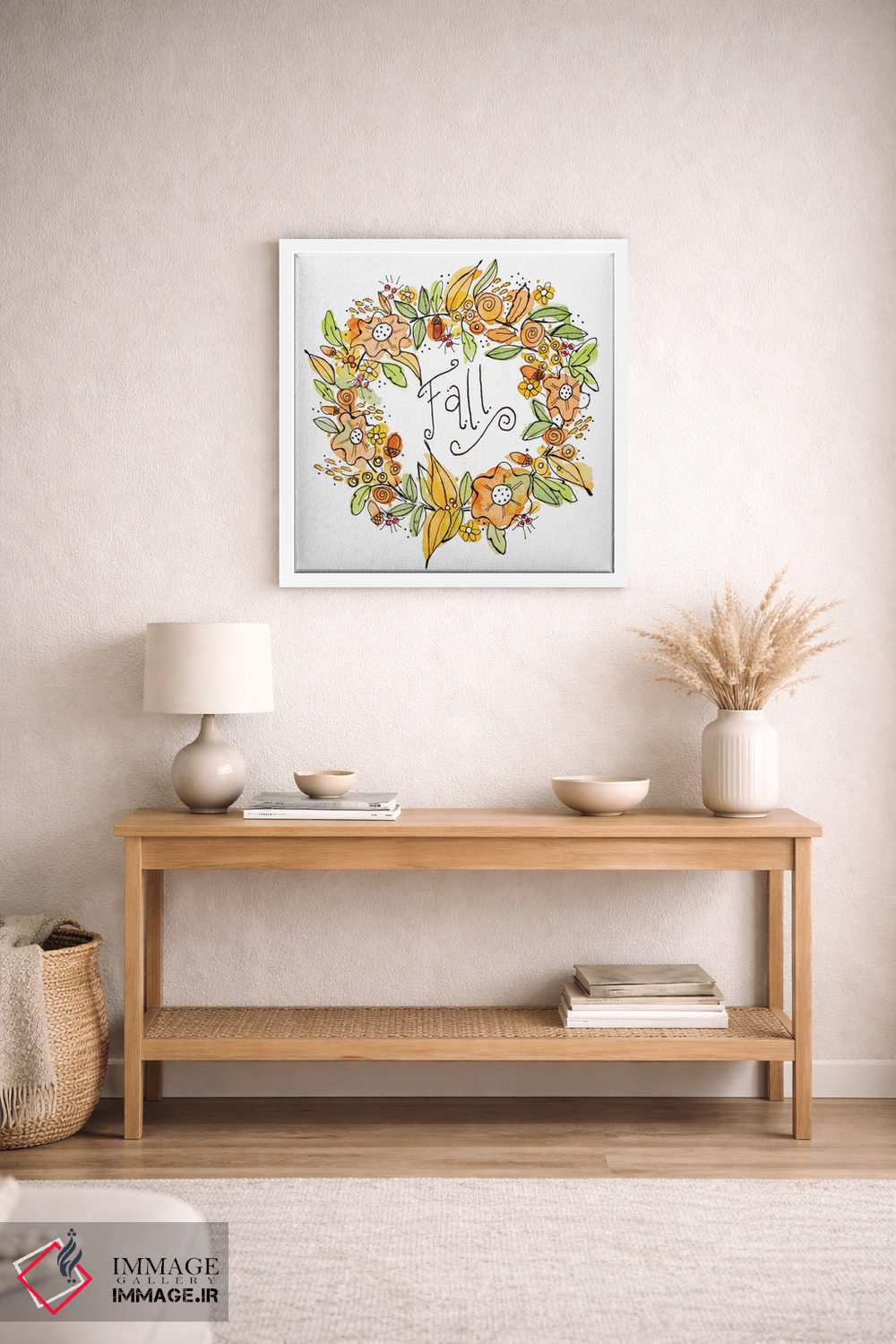 تابلو دکوراتیو تاج گل پاییزی اثر کرینلاکس - D3W