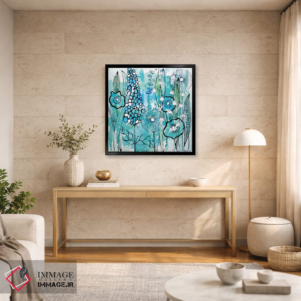 تابلو مینیمال روز خنک گل ها اثر کرینلاکس - D4B