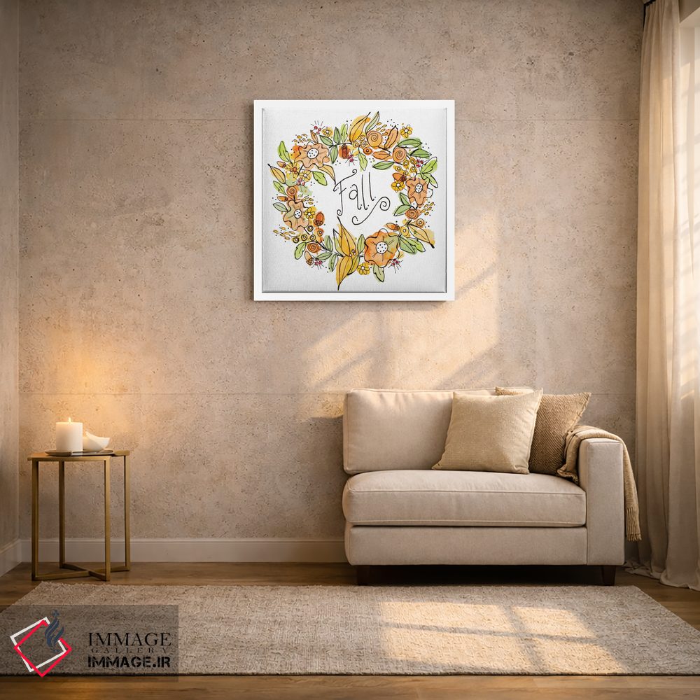 تابلو دکوراتیو تاج گل پاییزی اثر کرینلاکس - D2W