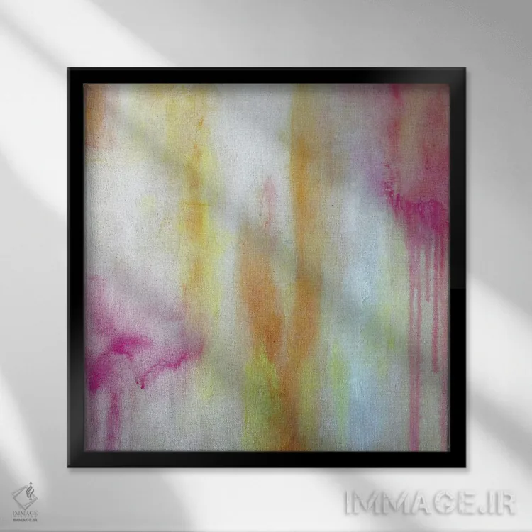 تابلو مینیمال پوزی اثر کا آر موئر - نمای قابدار مشکی