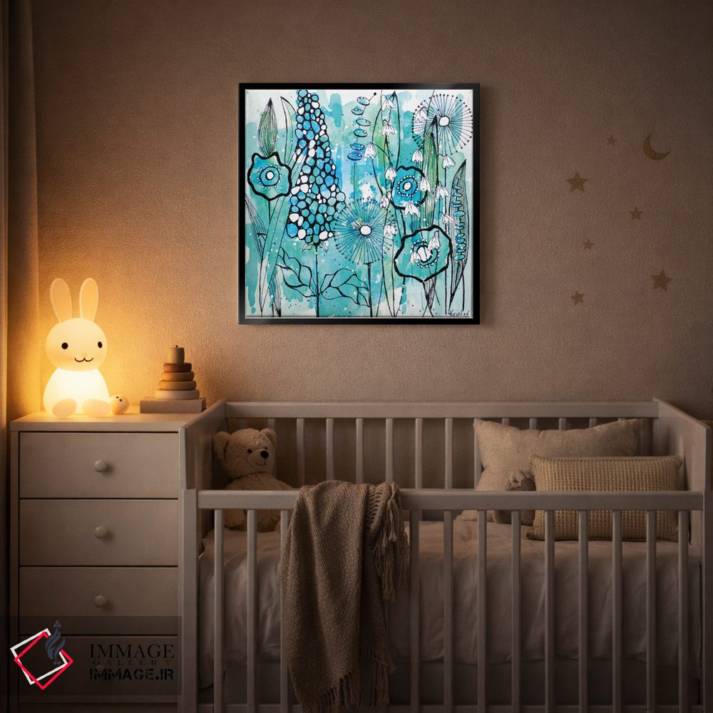 تابلو مینیمال روز خنک گل ها اثر کرینلاکس - D5B