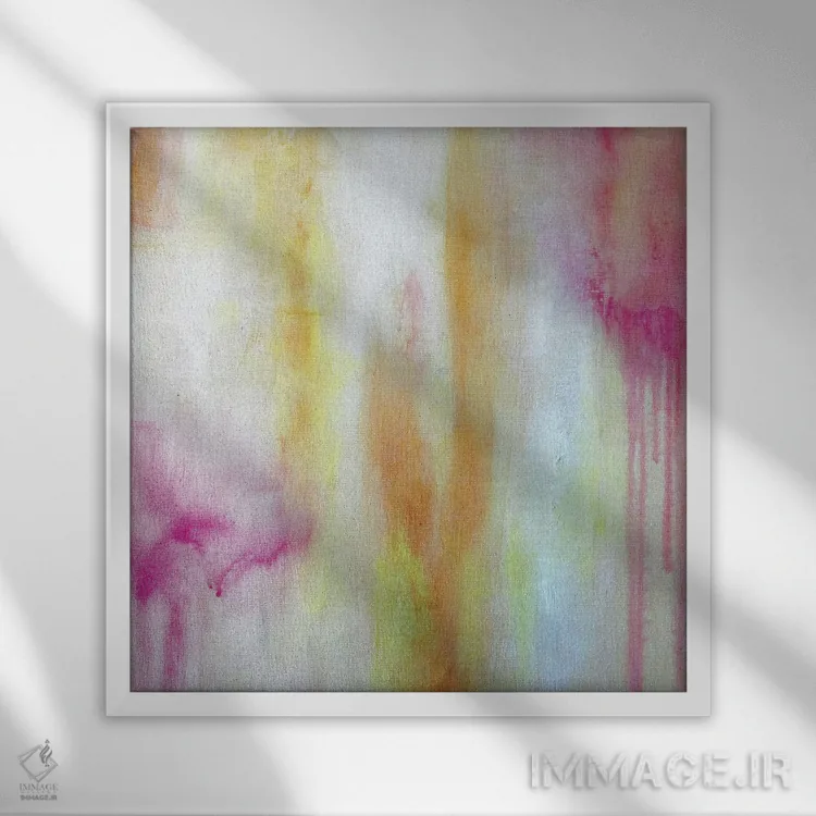 تابلو مینیمال پوزی اثر کا آر موئر - نمای قابدار سفید