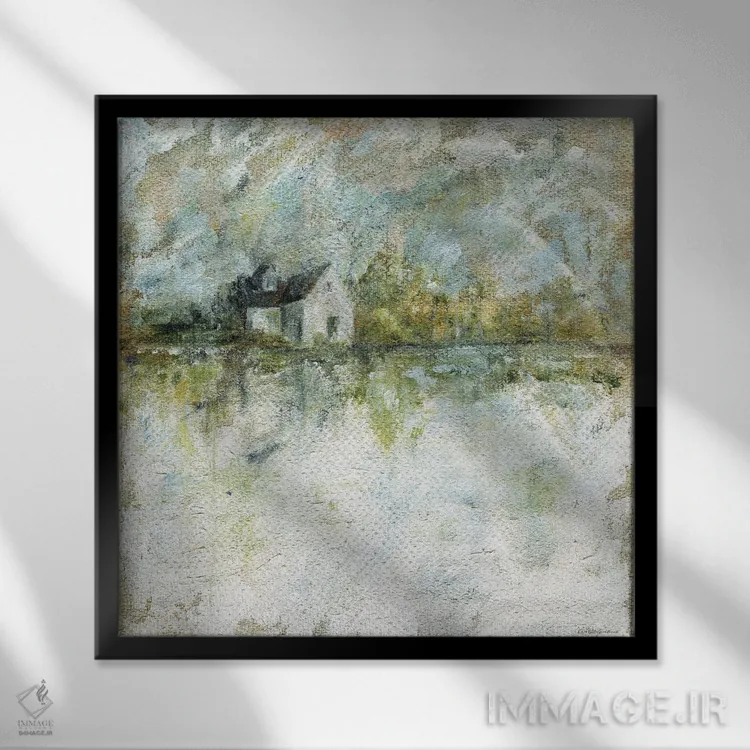 تابلو مدرن ملحفه تمیز اثر کندون کریشنز - نمای قابدار مشکی