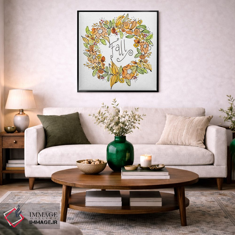 تابلو دکوراتیو تاج گل پاییزی اثر کرینلاکس - D4B