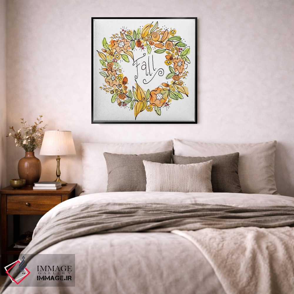 تابلو دکوراتیو تاج گل پاییزی اثر کرینلاکس - D5B