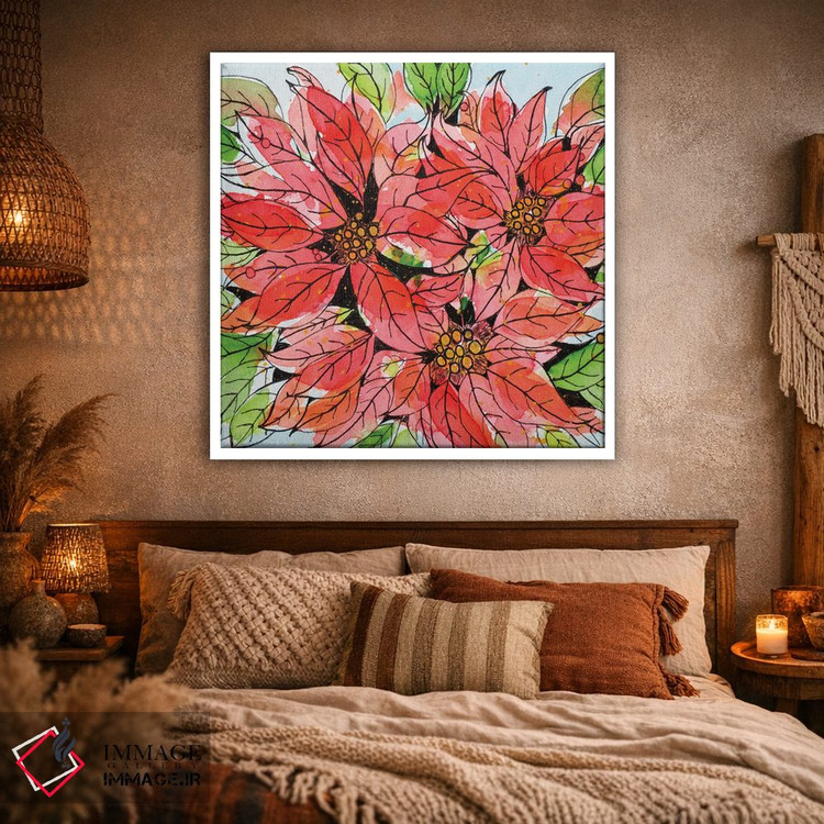 تابلو دکوراتیو کوکب کریسمسی پرطراوت ۱ اثر کرینلاکس - D1W