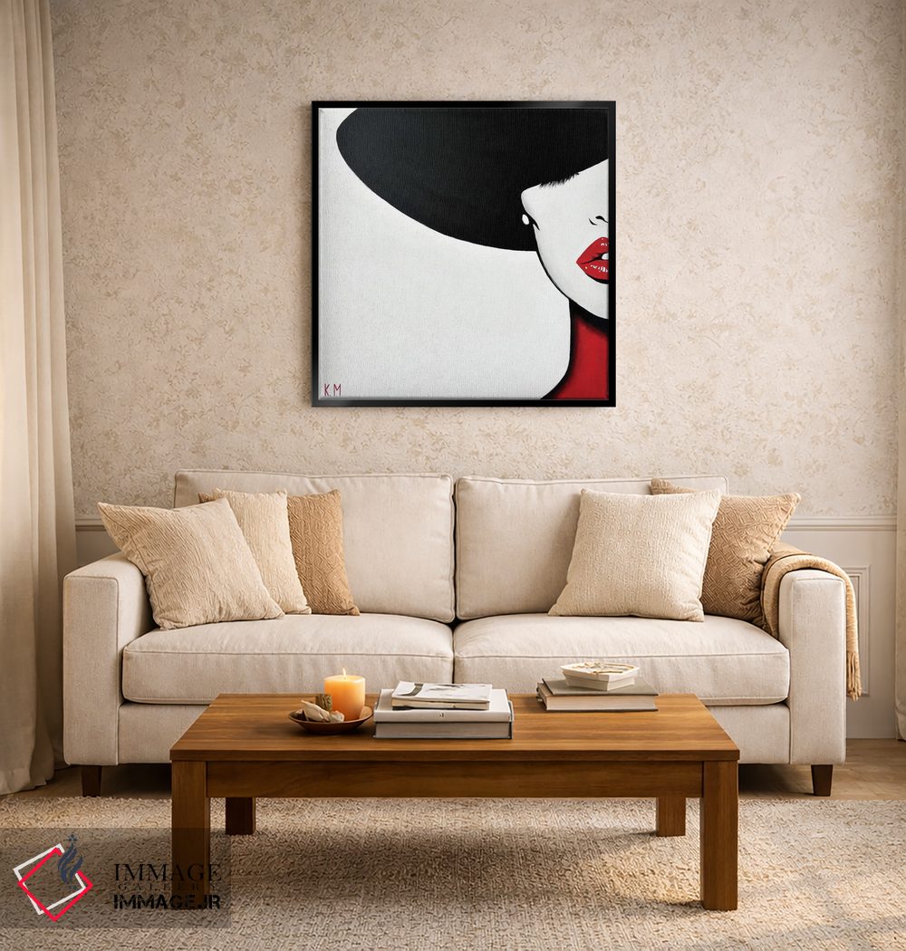 تابلو دکوراتیو جذابیت خاموش سرخ اثر کریستینا مالن - D3B