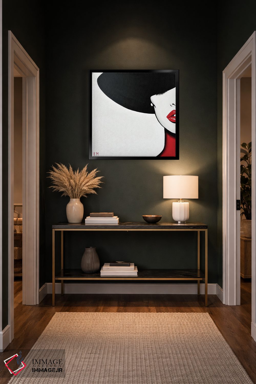 تابلو دکوراتیو جذابیت خاموش سرخ اثر کریستینا مالن - D5B