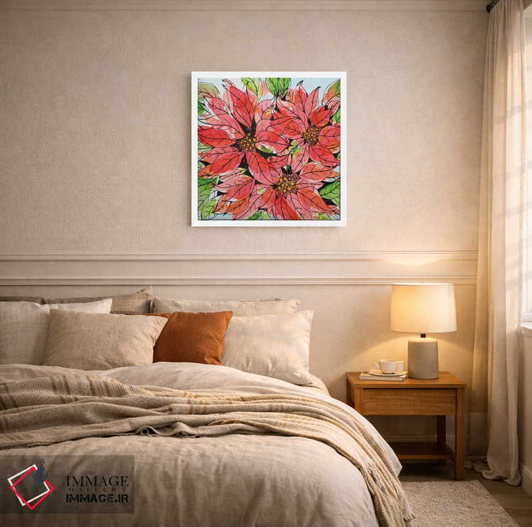 تابلو دکوراتیو کوکب کریسمسی پرطراوت ۱ اثر کرینلاکس - D5W