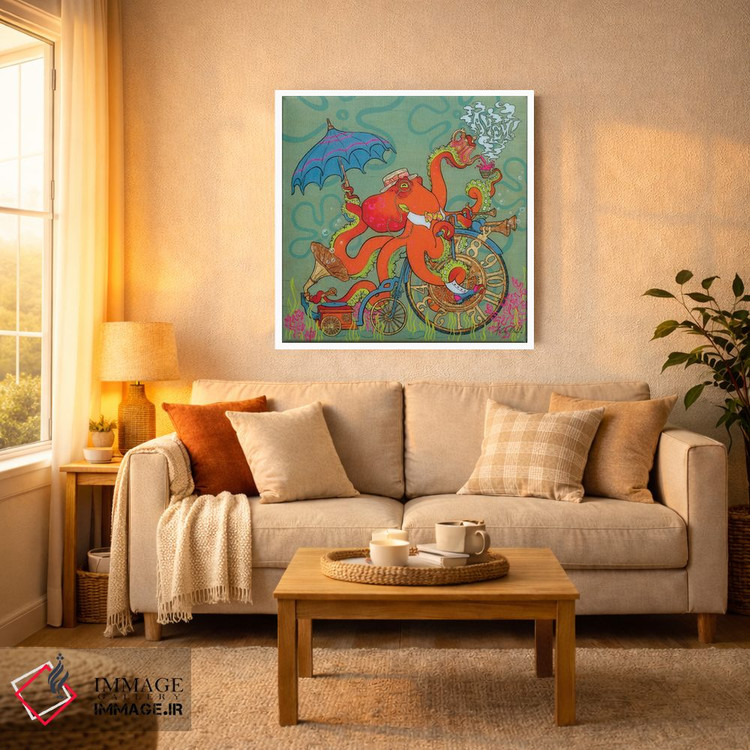 تابلو دکوراتیو هشت پای شیک پوش اثر کلسی مرکل - D1W