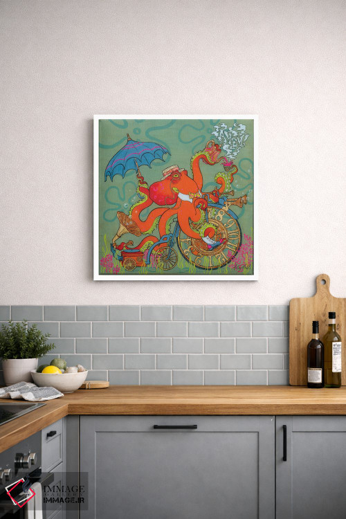 تابلو دکوراتیو هشت پای شیک پوش اثر کلسی مرکل - D2W