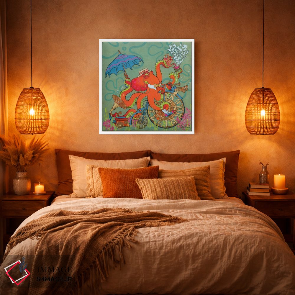 تابلو دکوراتیو هشت پای شیک پوش اثر کلسی مرکل - D5W