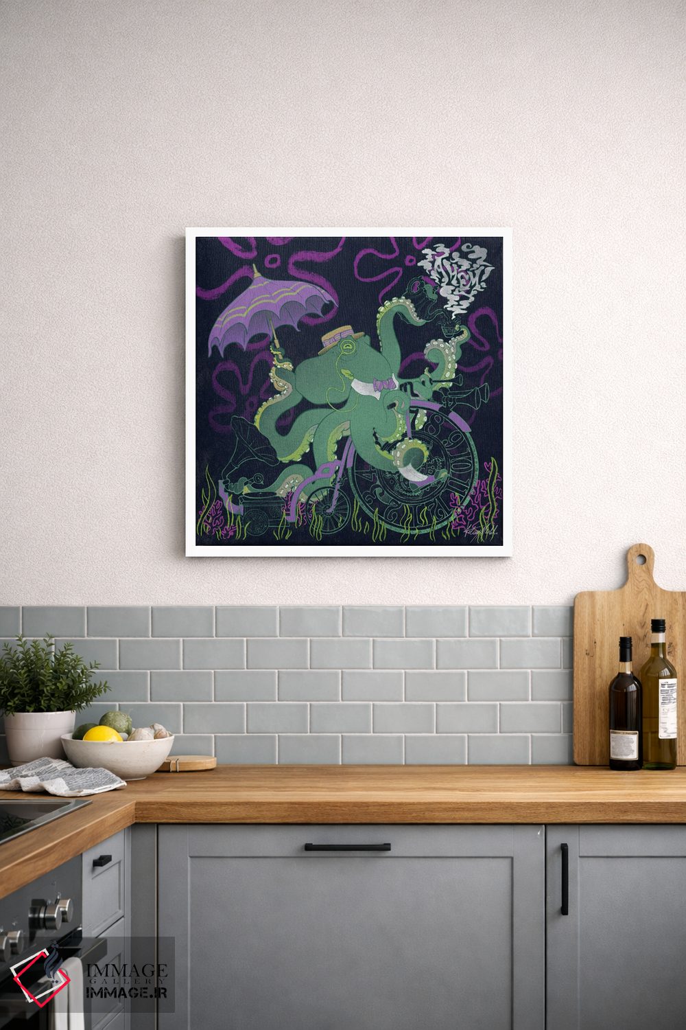 تابلو دکوراتیو هشت پای شیک پوش اثر کلسی مرکل - D2W