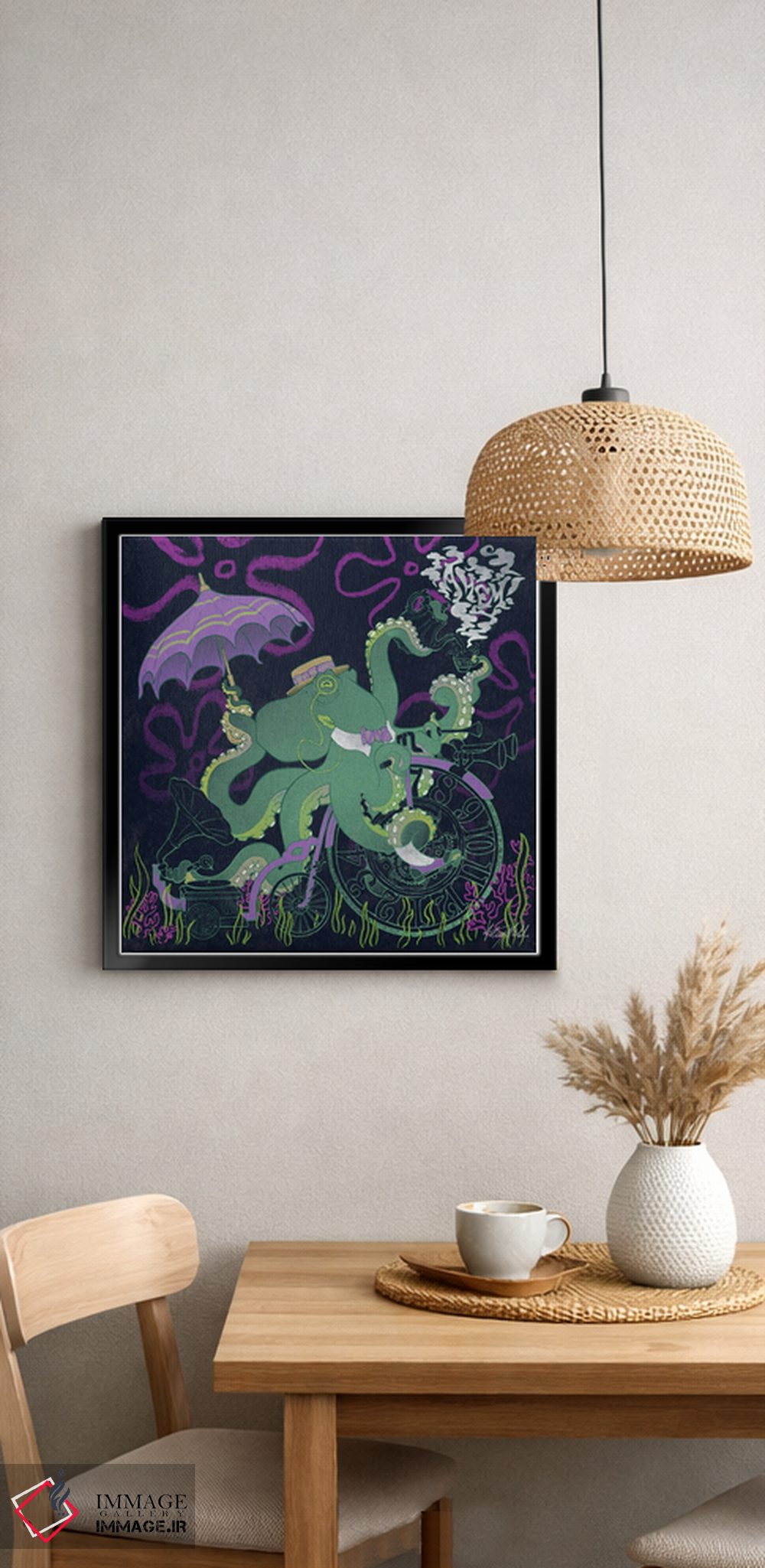 تابلو دکوراتیو هشت پای شیک پوش اثر کلسی مرکل - D4B