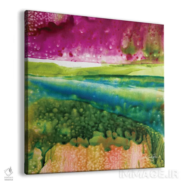 تابلو انتزاعی انتزاع مومی بیست ودوم اثر کتی مورتون استنیون - نمای پرسپکتیو محصول