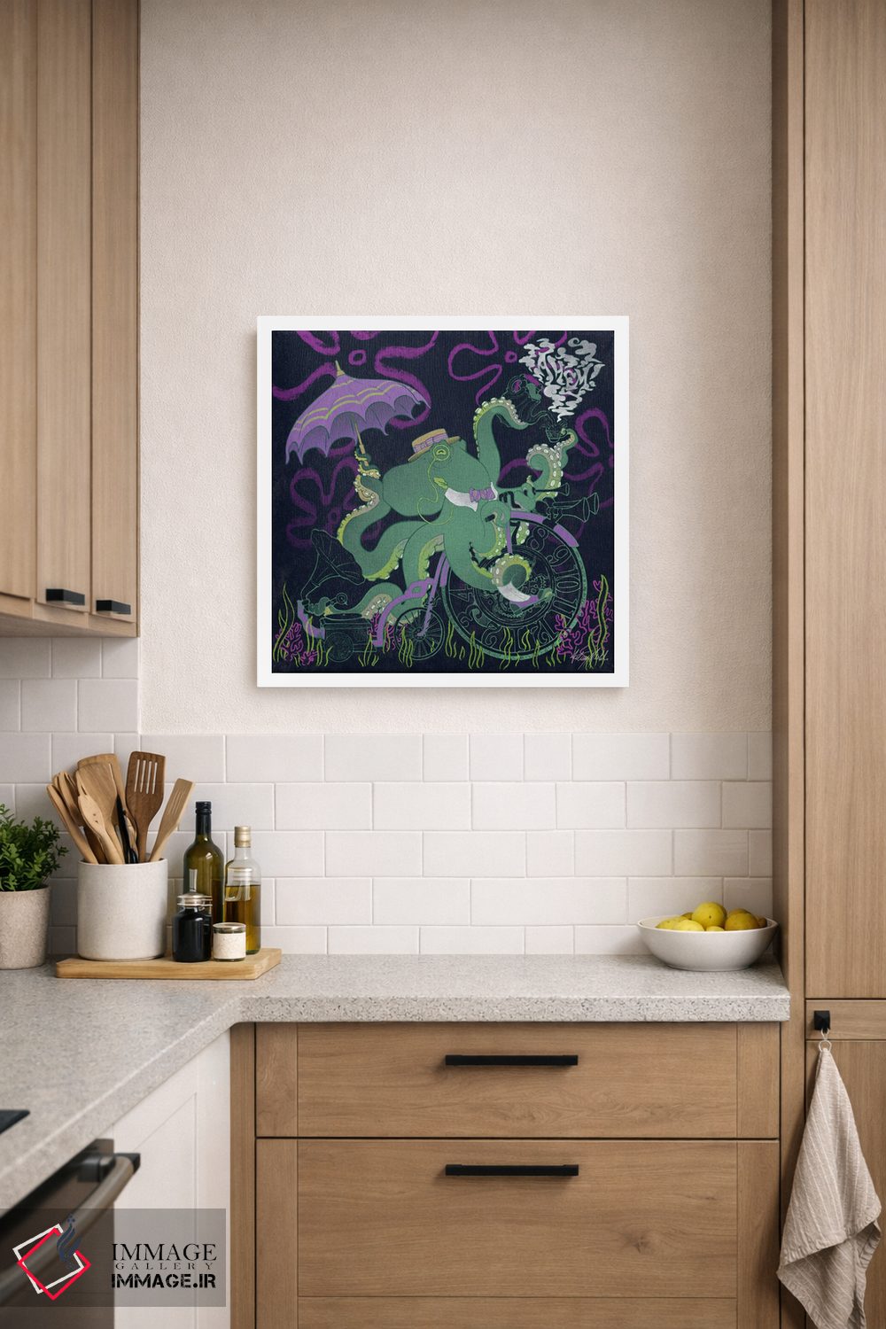 تابلو دکوراتیو هشت پای شیک پوش اثر کلسی مرکل - D6W