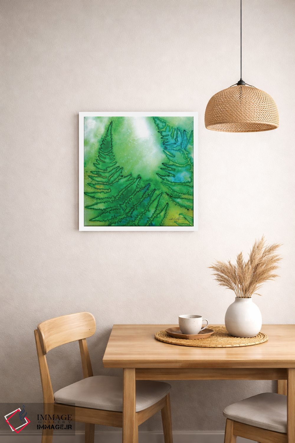 تابلو دکوراتیو برگ های سرخس ششم اثر کتی مورتون استنیون - D1W