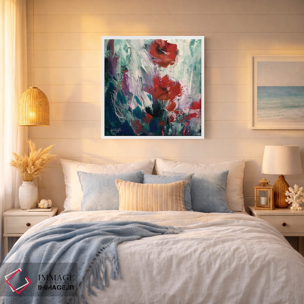 تابلو انتزاعی گل های انتزاعی LXIX-II اثر کتی مورتون استنیون - D5W