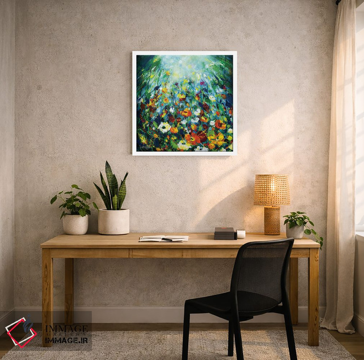 تابلو انتزاعی در باغ افسون شده I اثر کتی مورتون استنیون - D5W