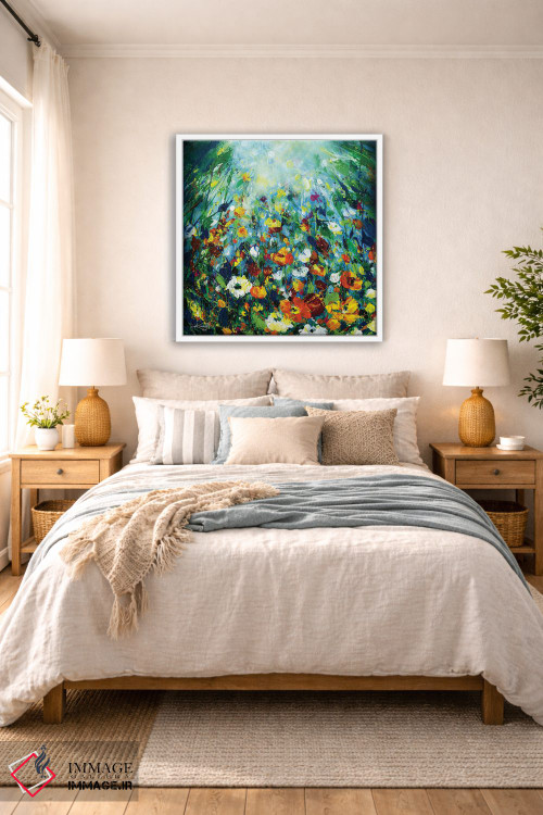 تابلو انتزاعی در باغ افسون شده I اثر کتی مورتون استنیون - D6W