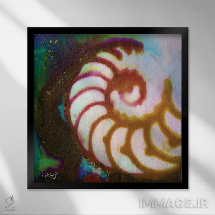 تابلو دکوراتیو گوهرهای دریا اول اثر کتی مورتون استنیون - نمای قابدار مشکی