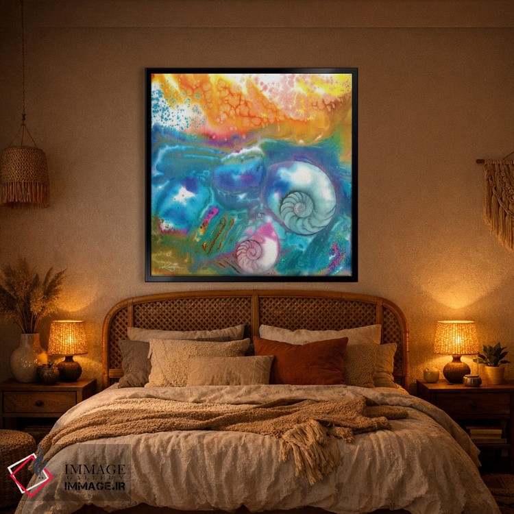 تابلو انتزاعی گوهرهای دریا چهارم اثر کتی مورتون استنیون - D2B
