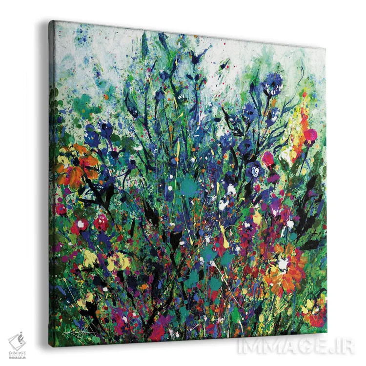 تابلو انتزاعی رویای گل ها دوم اثر کتی مورتون استنیون - نمای پرسپکتیو محصول