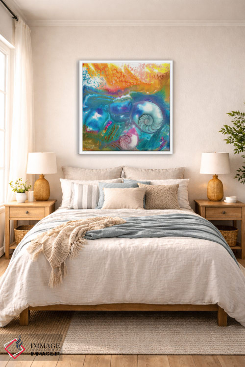تابلو انتزاعی گوهرهای دریا چهارم اثر کتی مورتون استنیون - D6W