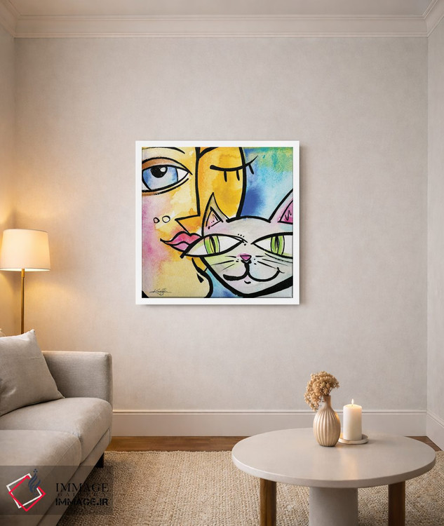 تابلو مینیمال گربه دیوانه من ششم اثر کتی مورتون استنیون - D2W