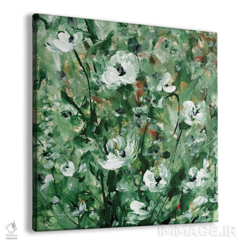 تابلو انتزاعی سرسبز اثر کتی مورتون استنیون - نمای پرسپکتیو محصول