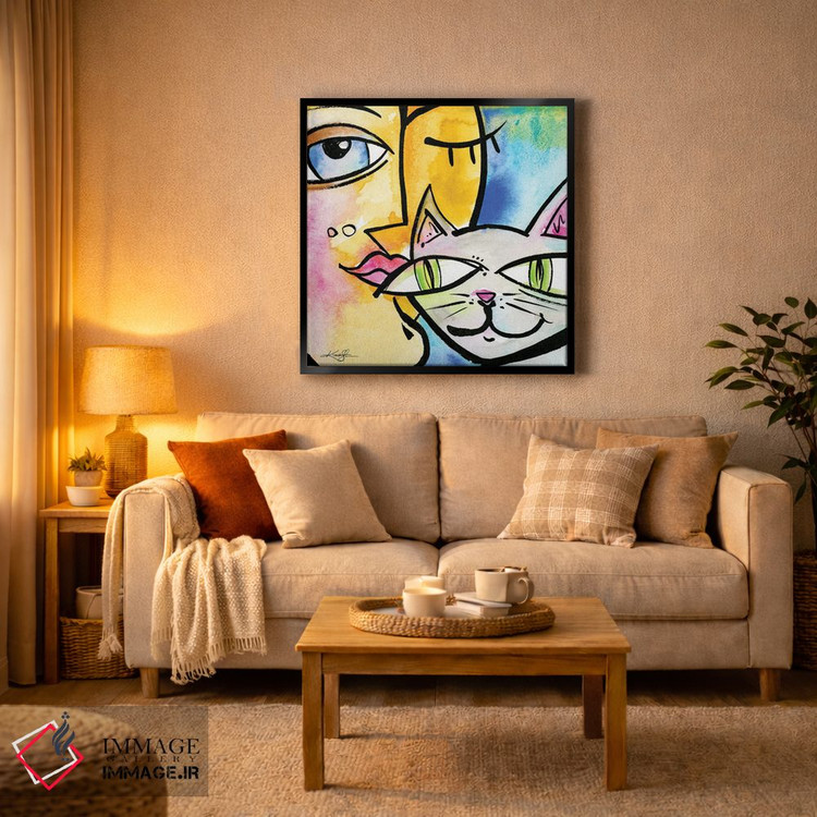 تابلو مینیمال گربه دیوانه من ششم اثر کتی مورتون استنیون - D4B