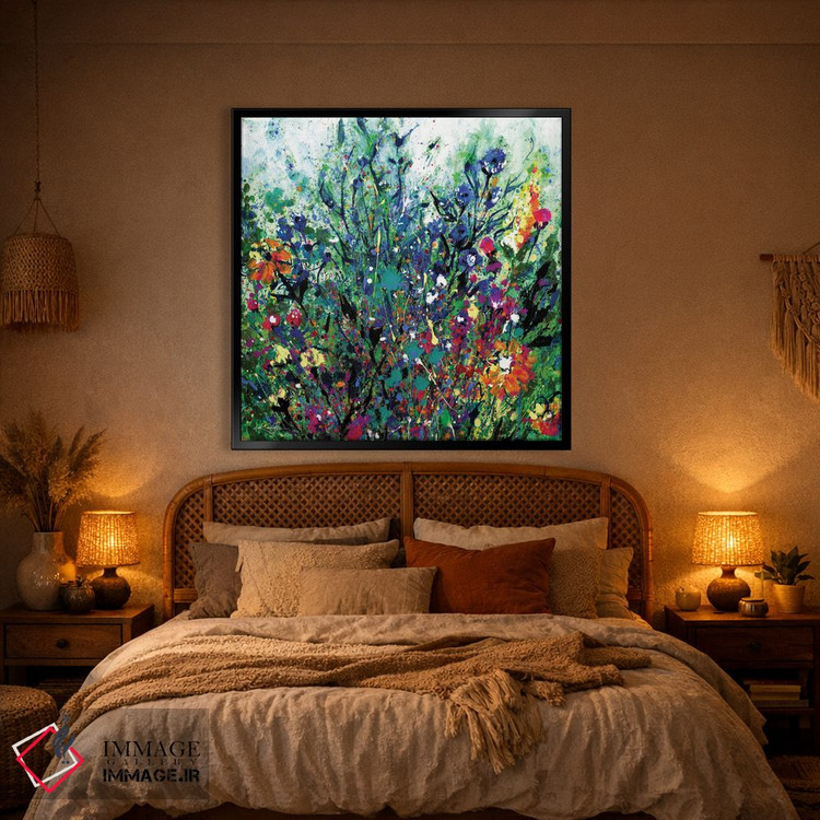 تابلو انتزاعی رویای گل ها دوم اثر کتی مورتون استنیون - D1B