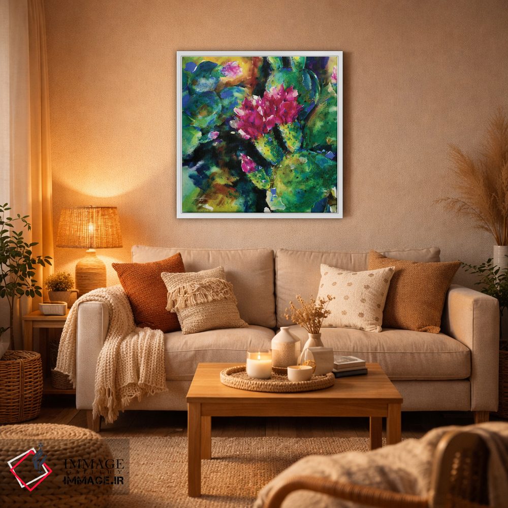 تابلو دکوراتیو شکوفه های بیابان اثر کتی مورتون استنیون - D5W