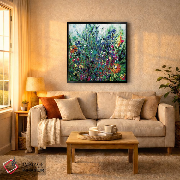 تابلو انتزاعی رویای گل ها دوم اثر کتی مورتون استنیون - D6B