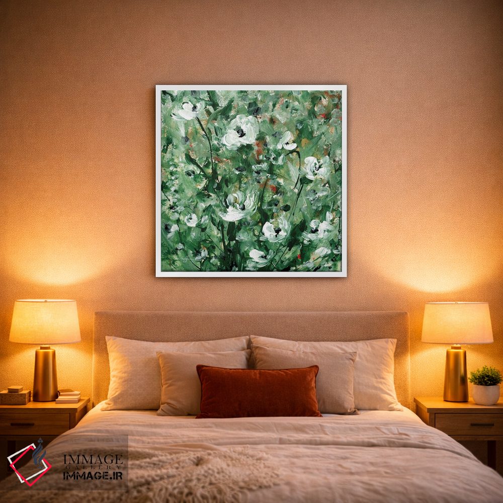 تابلو انتزاعی سرسبز اثر کتی مورتون استنیون - D1W