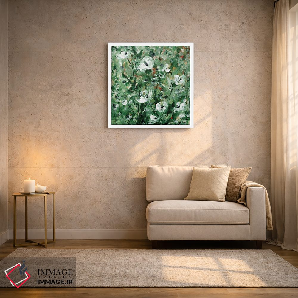 تابلو انتزاعی سرسبز اثر کتی مورتون استنیون - D3W