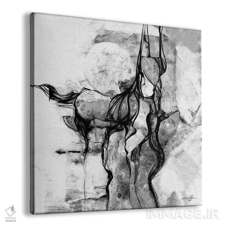تابلو انتزاعی روح اسب II اثر کتی مورتون استنیون - نمای پرسپکتیو محصول