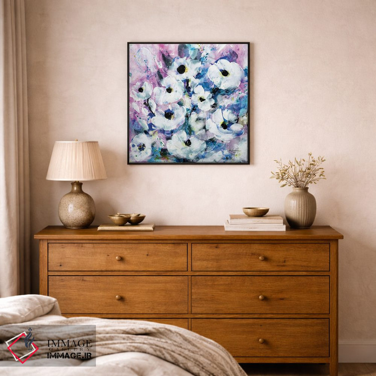 تابلو انتزاعی آرزوهای شکوفا دهم اثر کتی مورتون استنیون - D1B