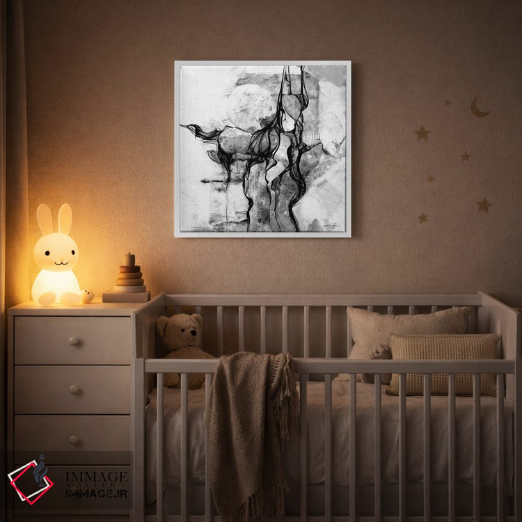 تابلو انتزاعی روح اسب II اثر کتی مورتون استنیون - D1W