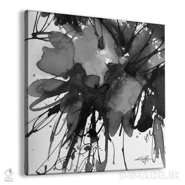 تابلو انتزاعی گل های انتزاعی LXXIX-II اثر کتی مورتون استنیون - نمای پرسپکتیو محصول
