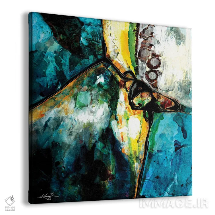تابلو انتزاعی بیداری اسرارآمیز XVI اثر کتی مورتون استنیون - نمای پرسپکتیو محصول