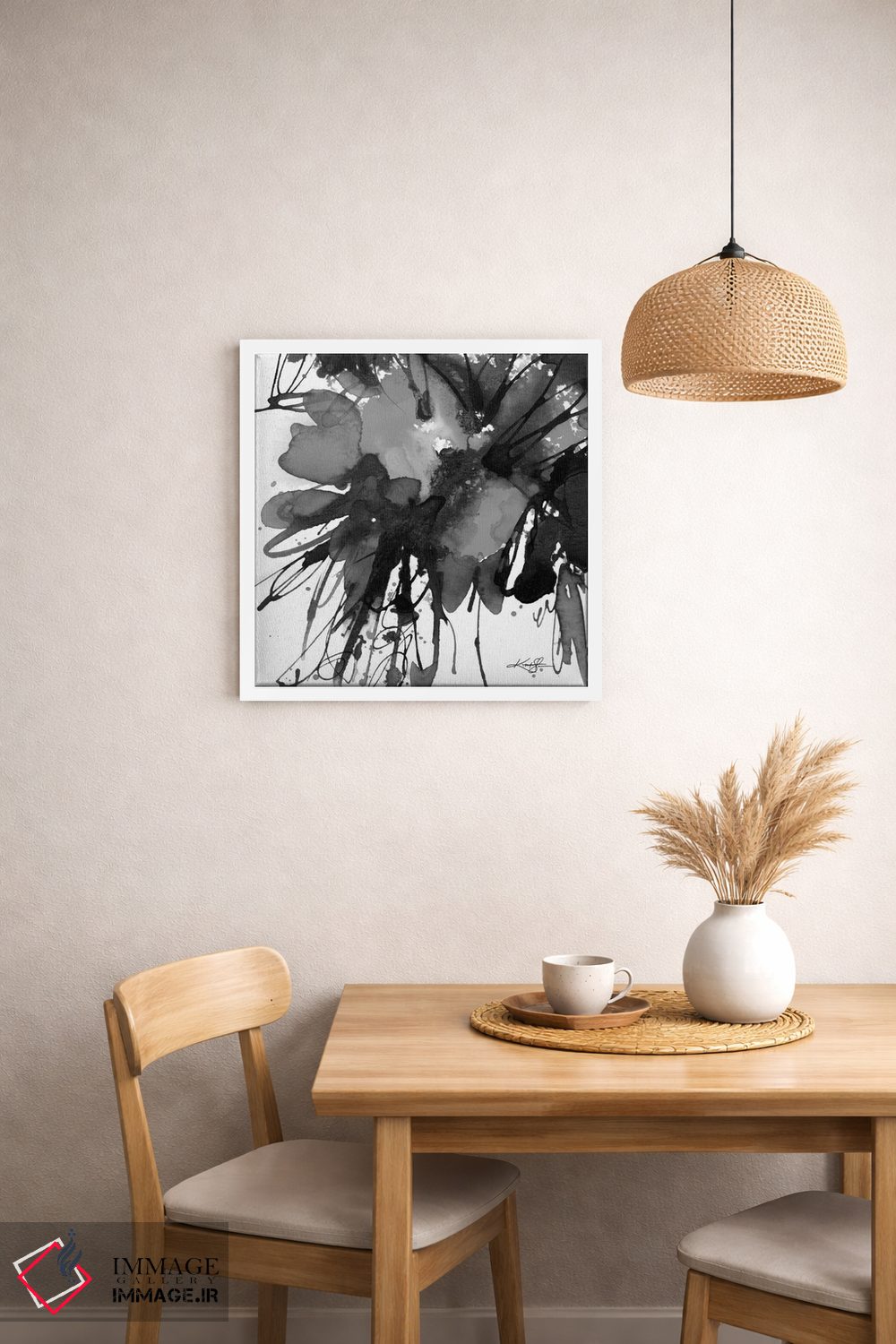 تابلو انتزاعی گل های انتزاعی LXXIX-II اثر کتی مورتون استنیون - D1W