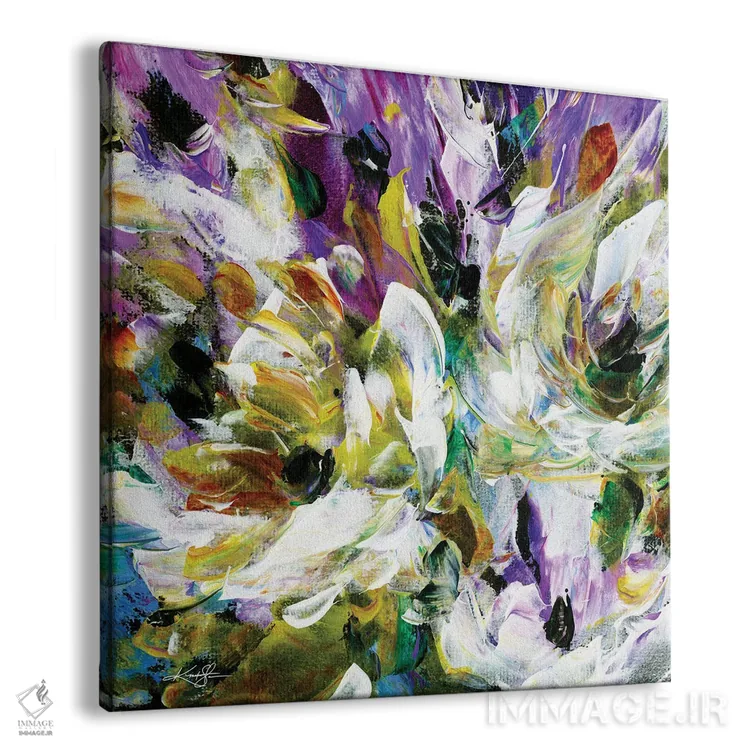 تابلو انتزاعی سقوط گل ها XXI اثر کتی مورتون استنیون - نمای پرسپکتیو محصول