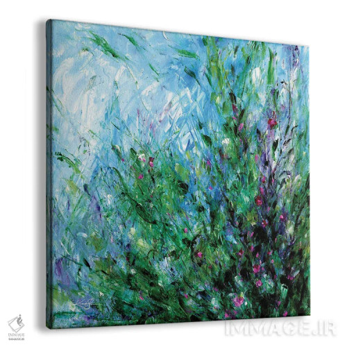 تابلو انتزاعی سرسبزی آرام اثر کتی مورتون استنیون - نمای پرسپکتیو محصول